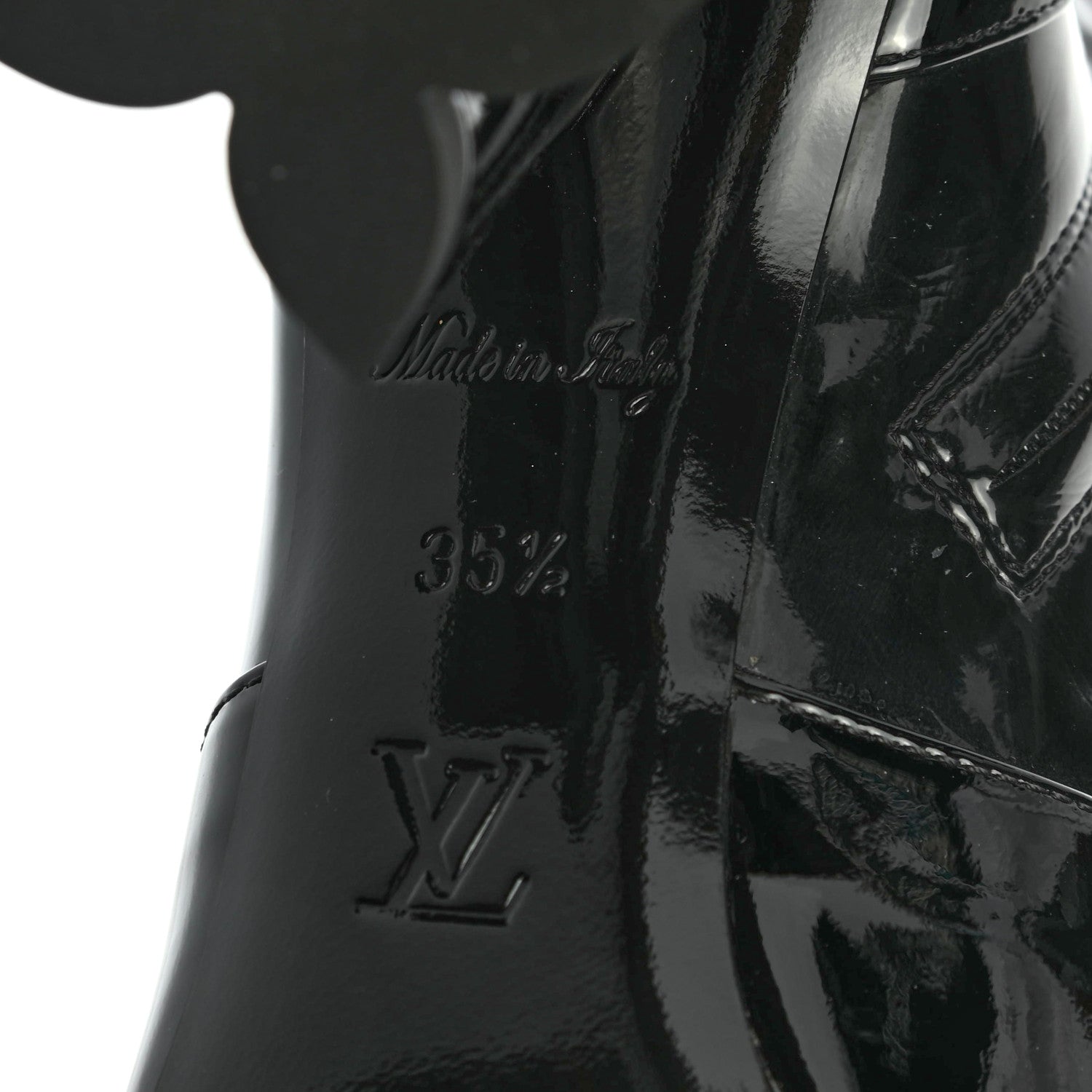 Louis Vuitton Patent Silhouette Ankle Boots 35.5 Black 6 of 9