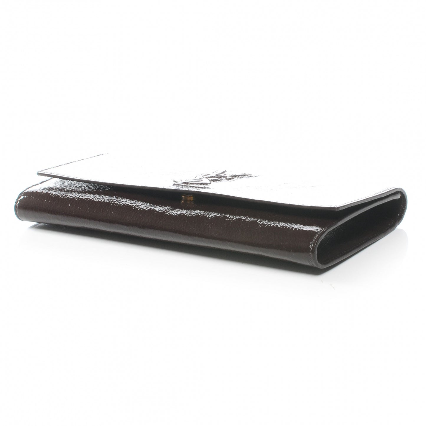 Textured Patent Medium Belle de Jour Clutch Amarena