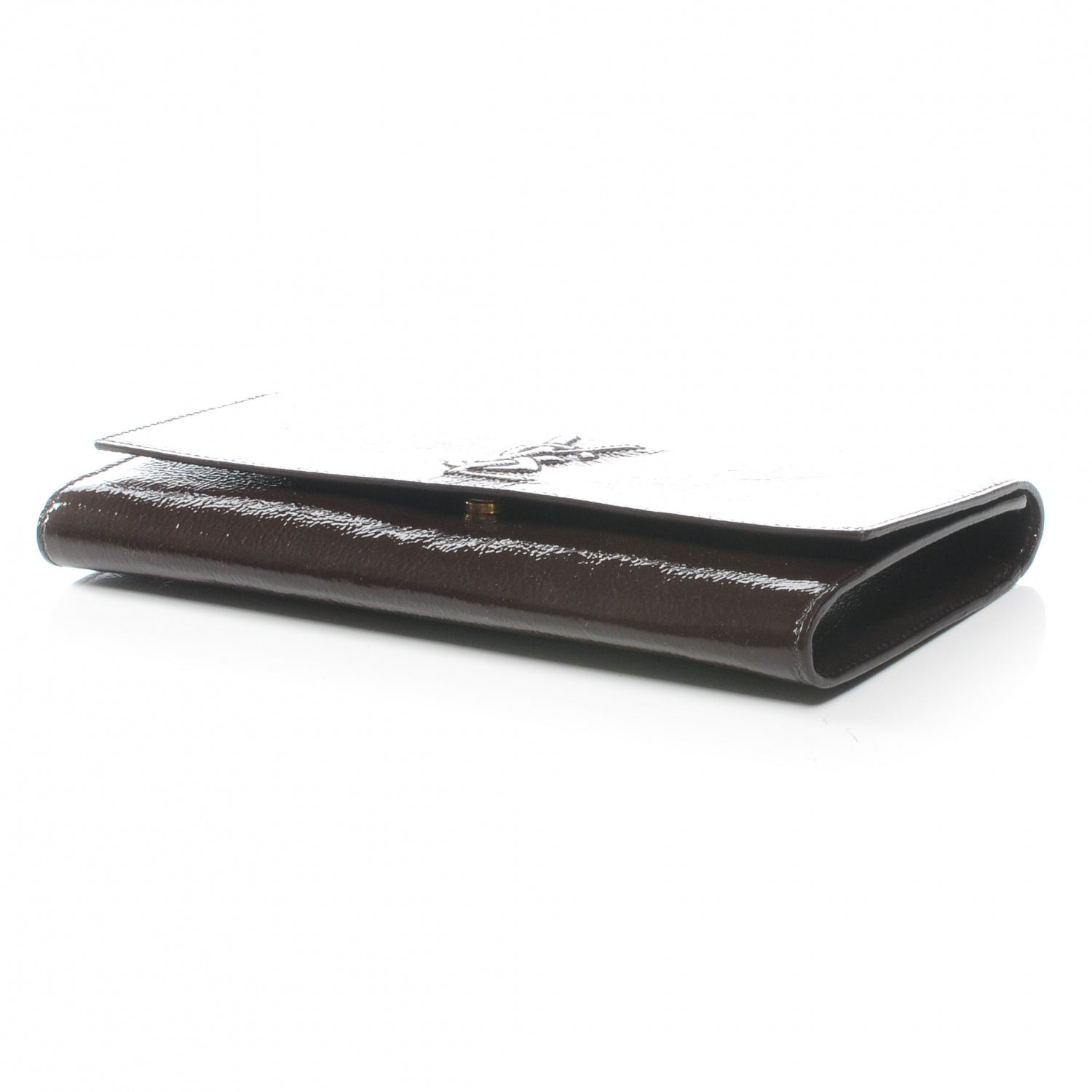 Saint Laurent Textured Patent Medium Belle de Jour Clutch Amarena 4 of 6