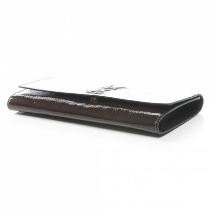 Saint Laurent Textured Patent Medium Belle de Jour Clutch Amarena 4 of 6