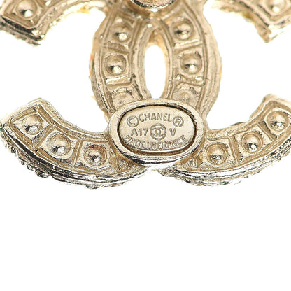 Chanel Pearl Crystal CC Earrings Gold 4 of 5