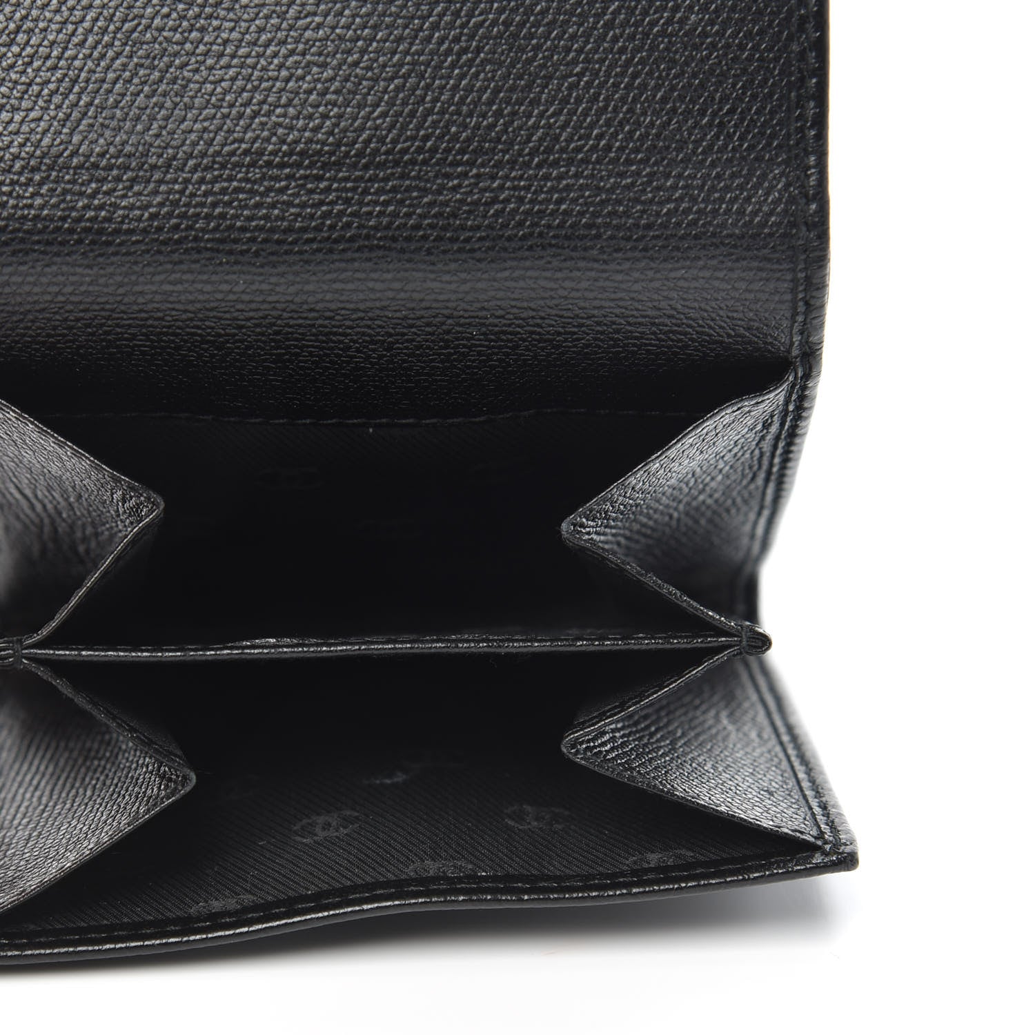 Chanel Grained Calfskin CC Button Flap Wallet Black 9 of 10