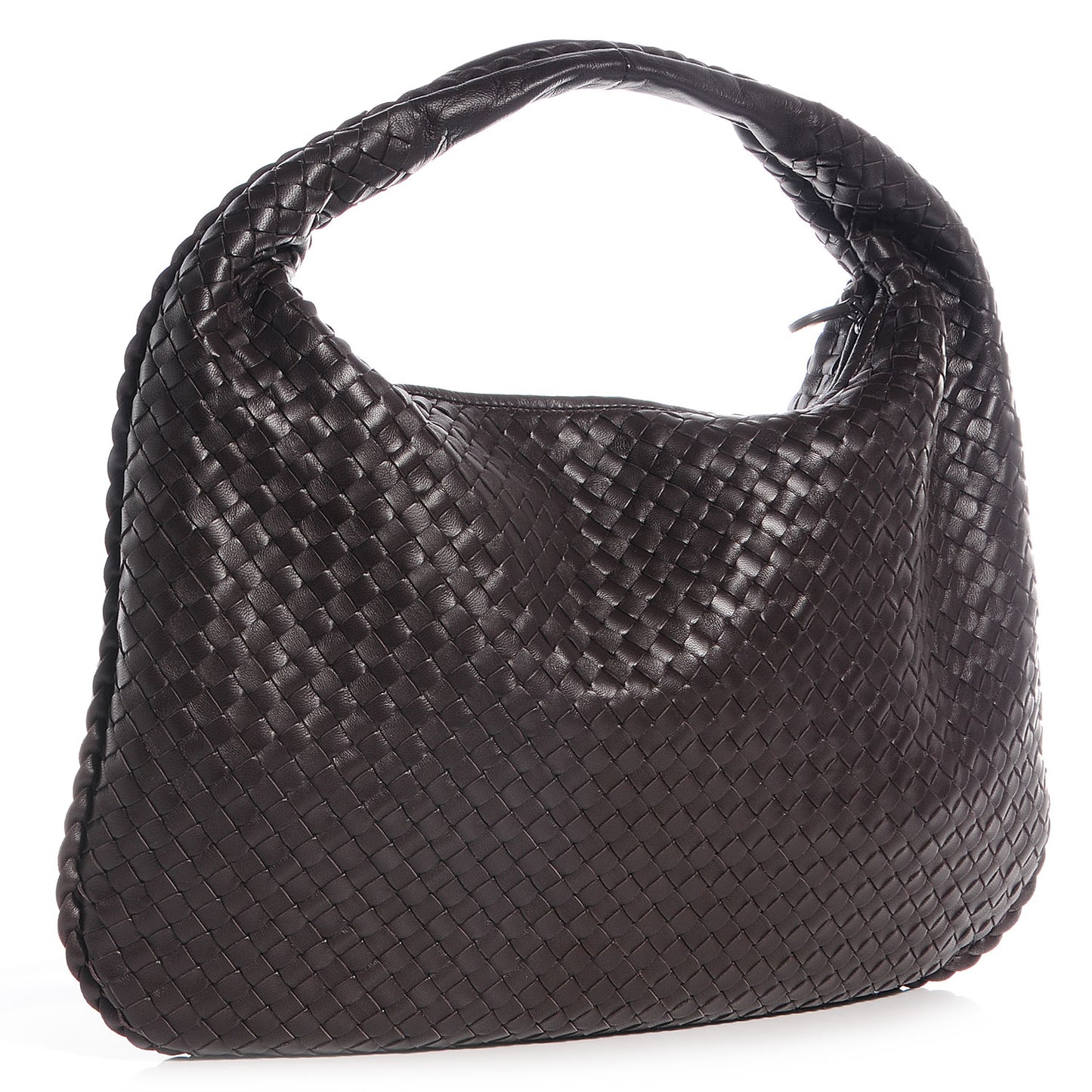 Nappa Intrecciato Large Veneta Hobo Ebano