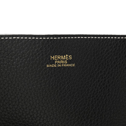 Hermes Taurillon Clemence Double Sens 45 Reversible Tote Black Havane 10 of 17