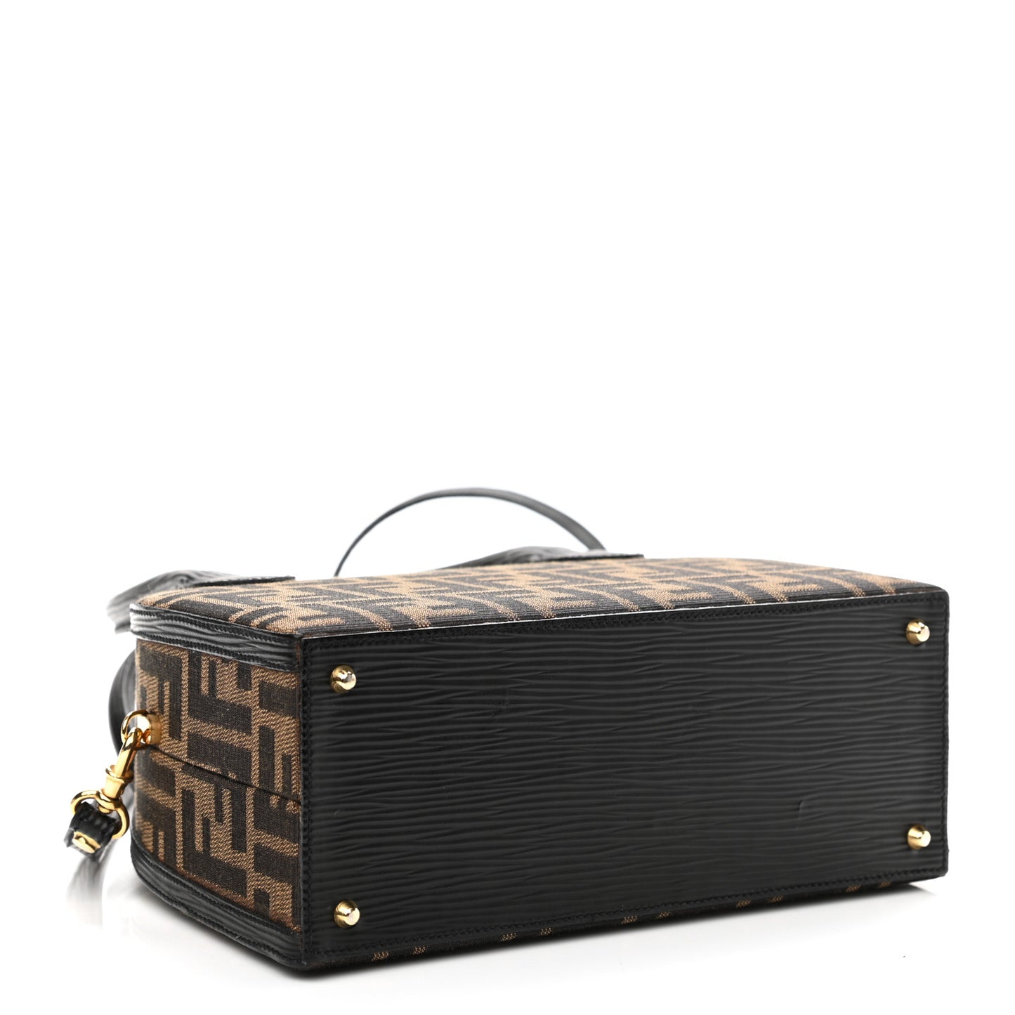 Zucca Calfskin Box Bag Tobacco Black
