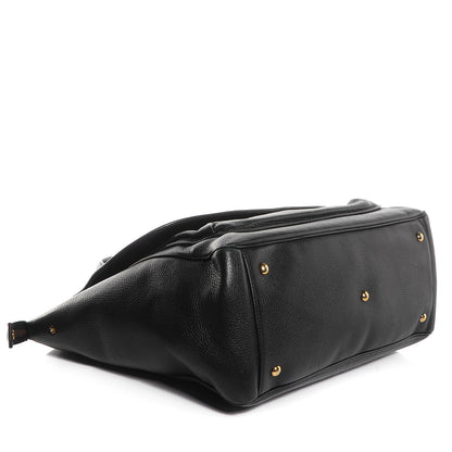 Gucci Pebbled Calfskin Medium 1973 Top Handle Satchel Black 4 of 7