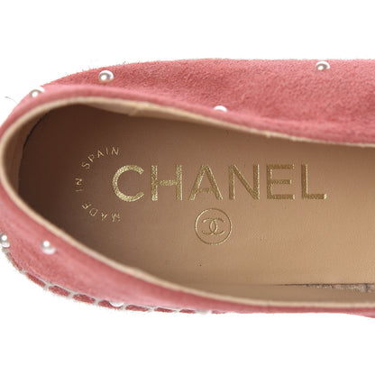 Chanel Suede Pearl CC Espadrilles 41 Pink 11 of 12
