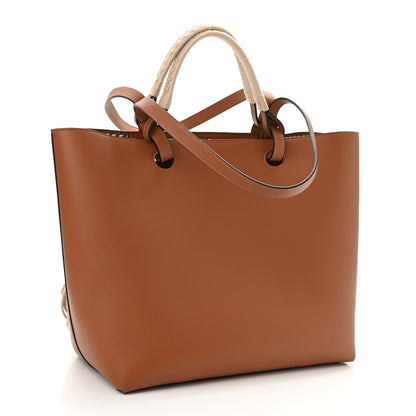 Loewe Calfskin Woven Cord Anagram Tote Bag Tan 3 of 7