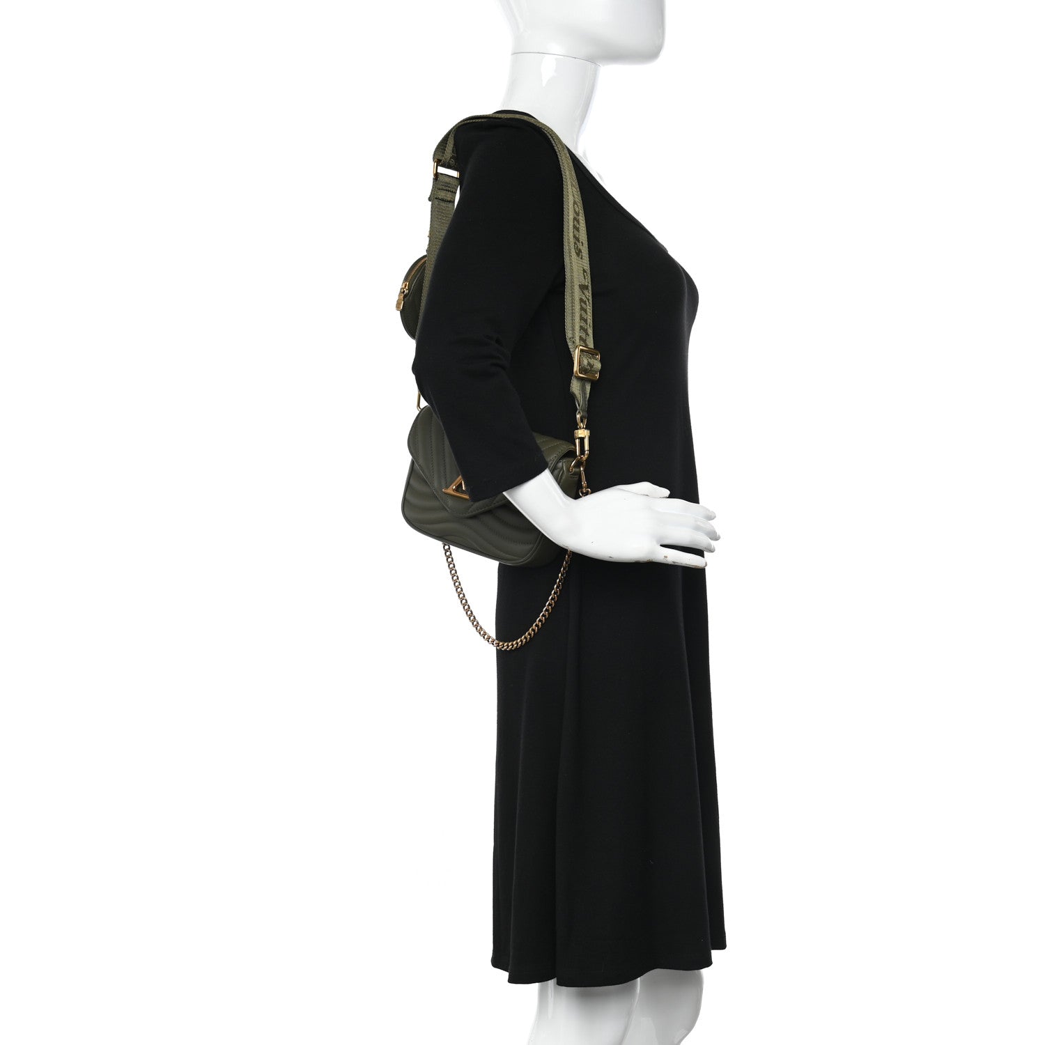 Louis Vuitton Calfskin New Wave Multi Pochette Kaki 2 of 12