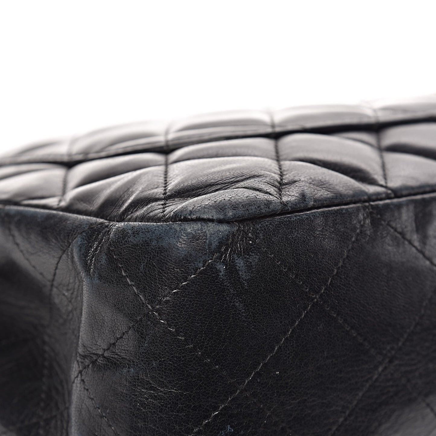 Lambskin Quilted Jumbo Single Flap Black