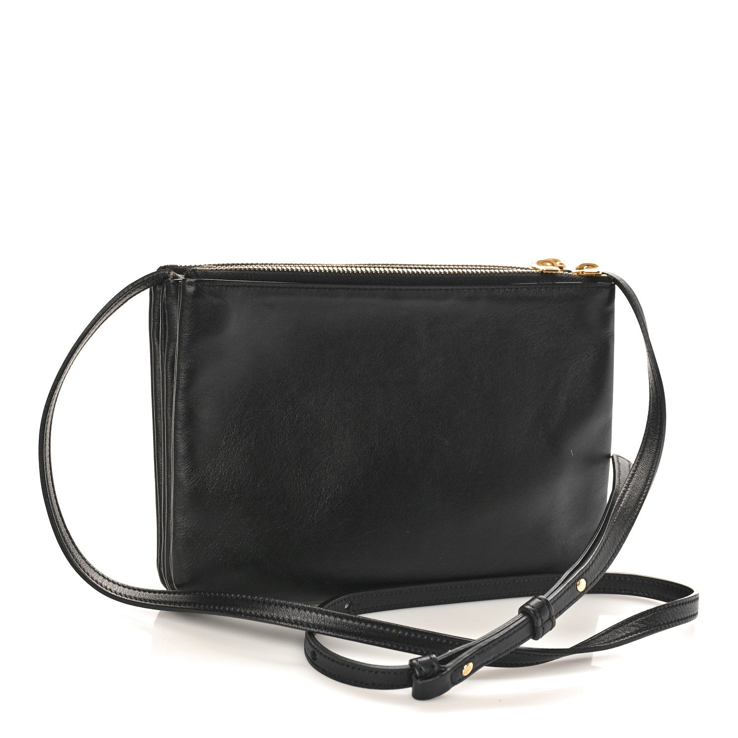 Celine Lambskin Small Trio Crossbody Bag Black 3 of 9