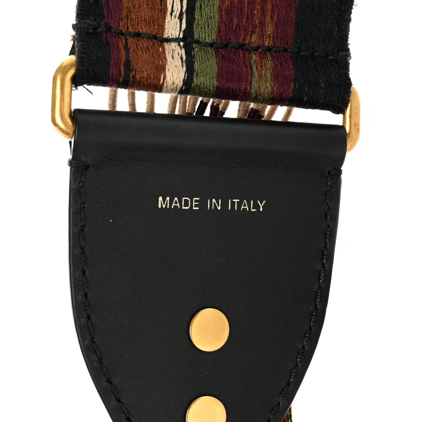 Canvas Embroidered Studded Bohemian Fringe Shoulder Strap Black Multicolor
