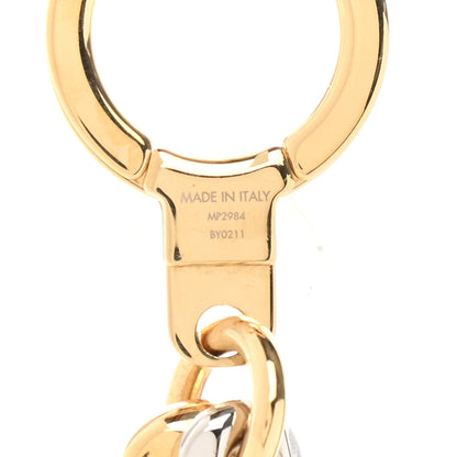 Louis Vuitton Metal LV Edge Chain Bag Charm Silver Gold 4 of 5