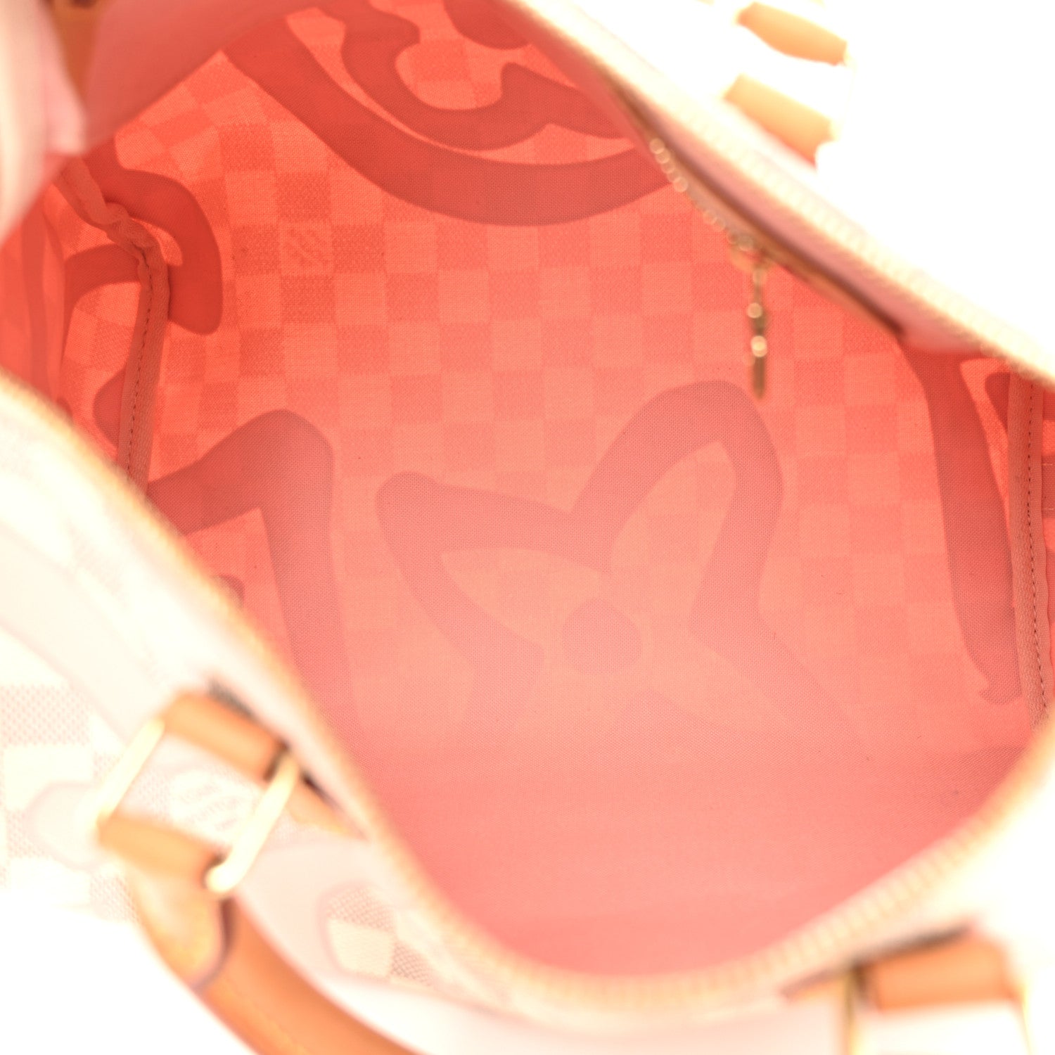 Louis Vuitton Damier Azur Tahitienne Speedy Bandouliere 30 Rose Ballerine 5 of 13