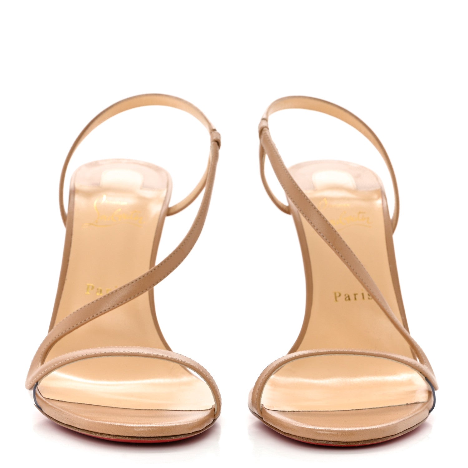 Christian Louboutin Nappa Rosalie 100 Sandals 41 Beige 2 of 7