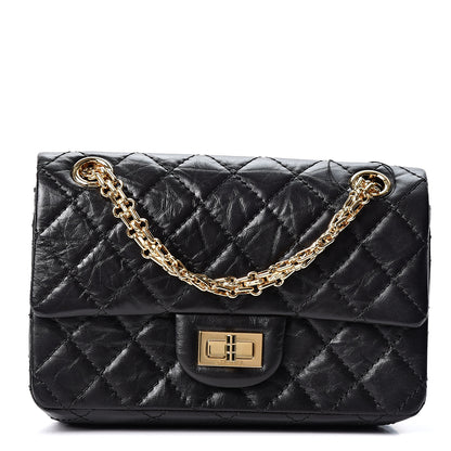 Chanel Aged Calfskin Quilted 2.55 Reissue Mini Flap Black 1 of 10