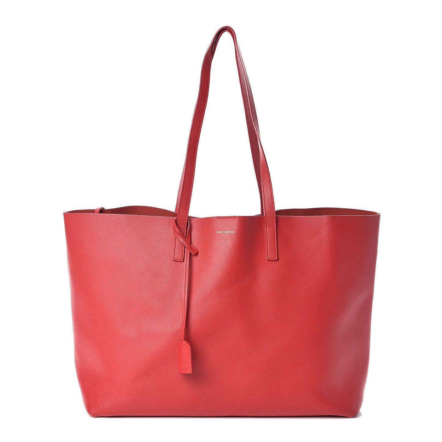 Calfskin Large Shopping Tote Red