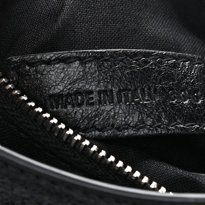 Balenciaga Agneau Classic Silver Hardware Mini City Logo Strap Black Jaune Soleil 6 of 10