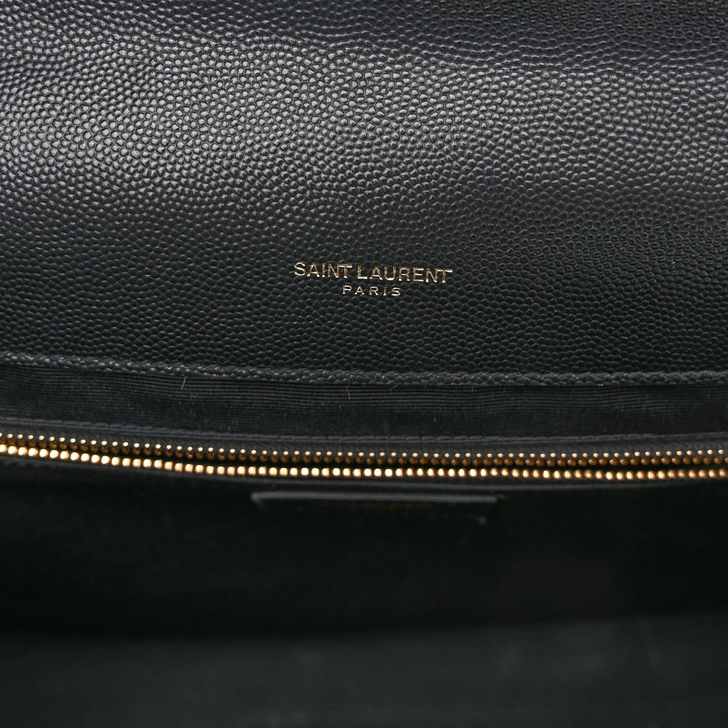 Grain De Poudre Matelasse Chevron Large Monogram Satchel Black