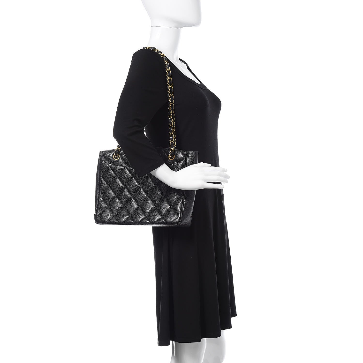 Chanel Caviar Quilted Small Tote Black 2 of 14