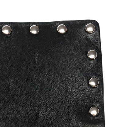 Valentino Garavani Metallic Wrinkled Lambskin Rockstud Spike Wallet on Chain Mekong 10 of 11