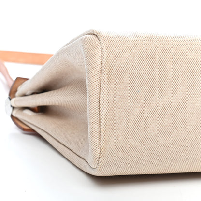 Hermes Toile Vache Calfskin Herbag 30 PM Natural 8 of 11