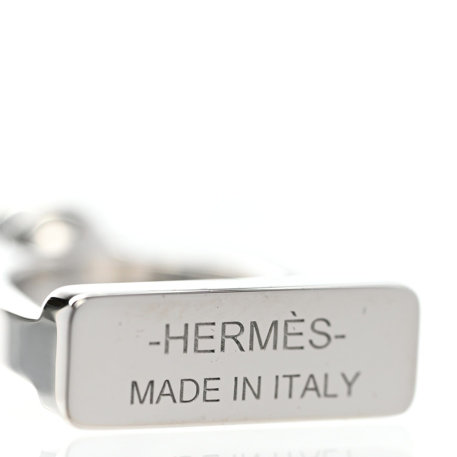 Hermes Palladium Etrier Charm Scarf Ring 3 of 4