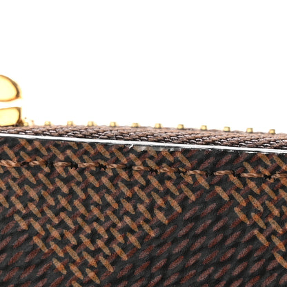 Louis Vuitton Damier Ebene Studded Zippy Wallet Rose Ballerine 15 of 16
