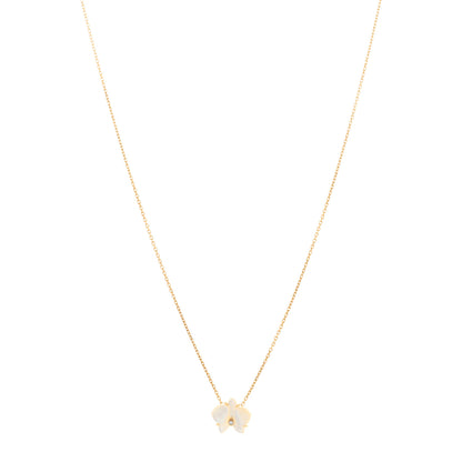 Cartier 18K Yellow Gold Mother Of Pearl Diamond Caresse D'Orchidees Par Cartier Necklace 1 of 4