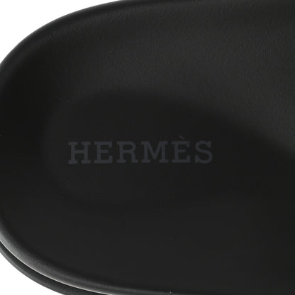 Hermes Calfskin Womens Chypre Sandals 38 Black 7 of 9