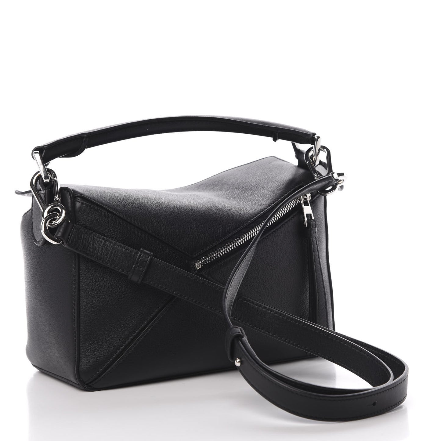 Calfskin Small Puzzle Bag Black