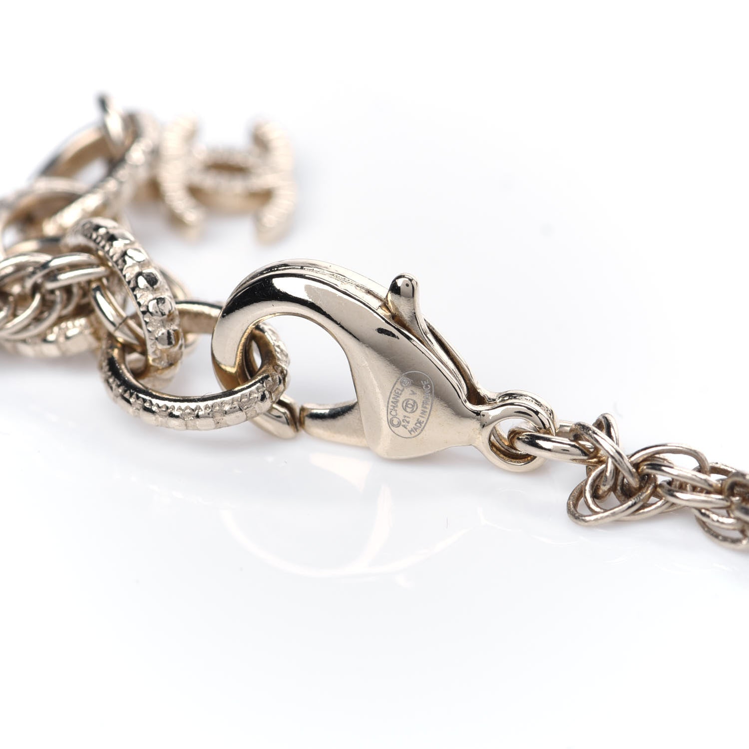 Chanel Pearl CC Round Pendant Necklace Gold 5 of 6