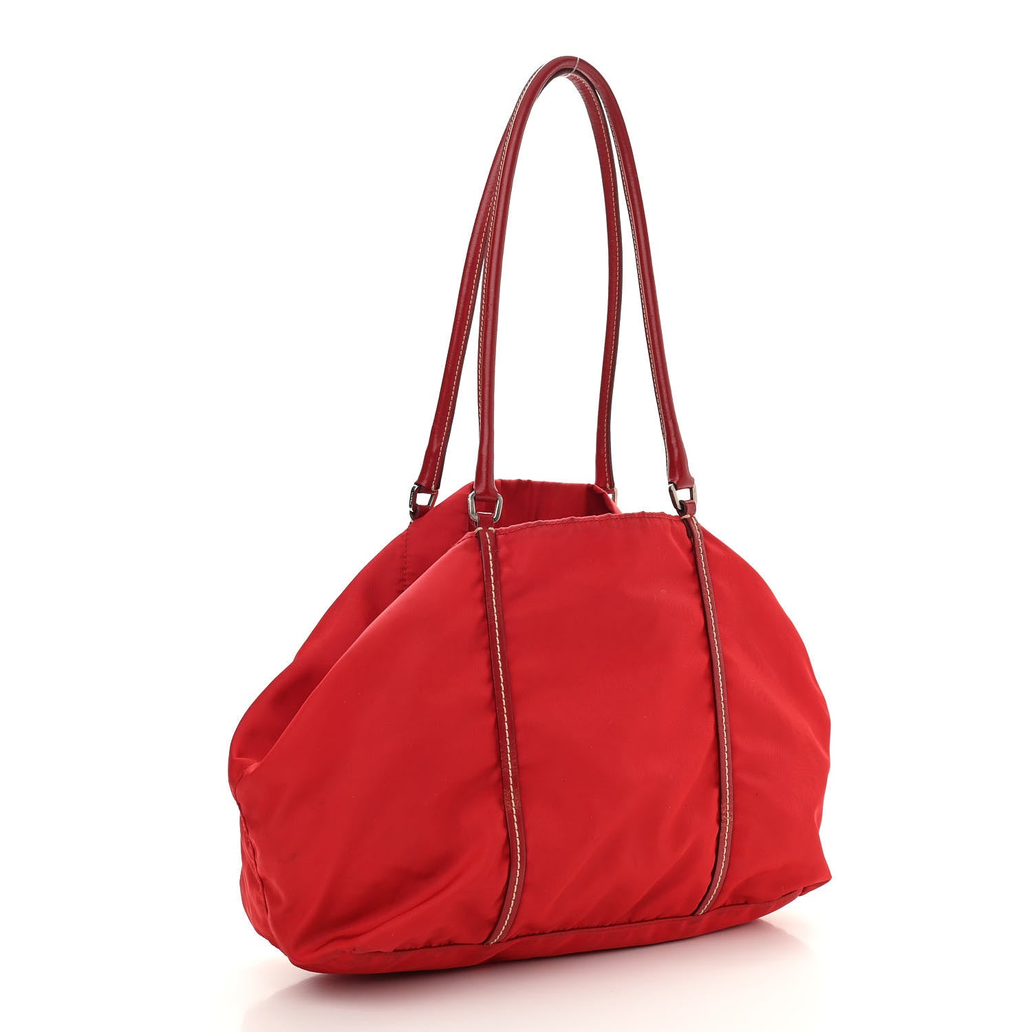 Prada Tessuto Nylon Tote Red 3 of 12