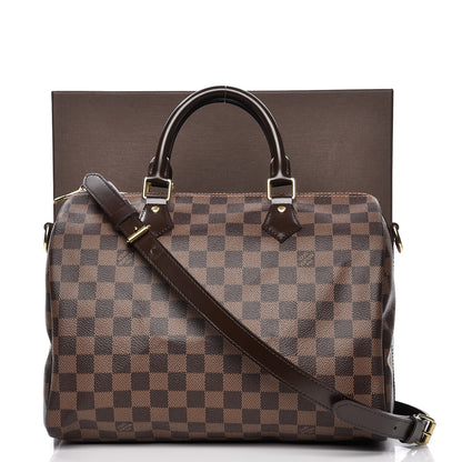 Louis Vuitton Damier Ebene Speedy Bandouliere 30 9 of 9