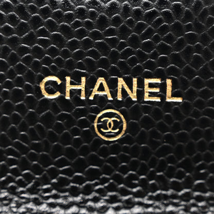 Chanel Caviar Quilted Flap Card Holder Wallet Black 6 of 9