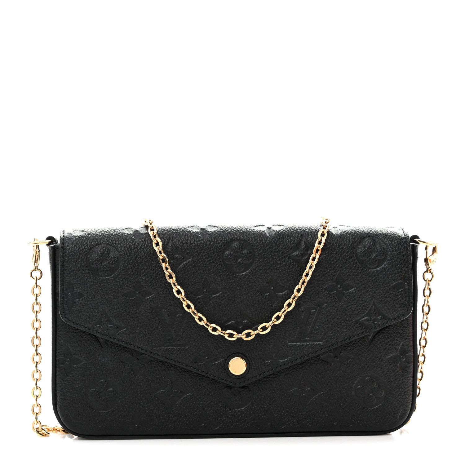 Louis Vuitton Empreinte Pochette Felicie Chain Wallet Black 1 of 12