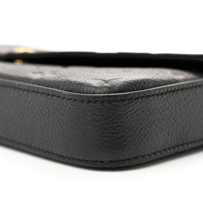Louis Vuitton Empreinte Pochette Felicie Chain Wallet Black 10 of 11