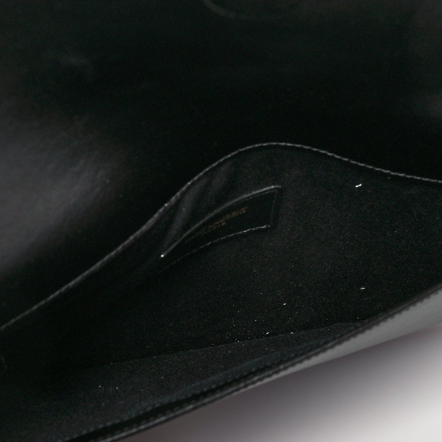 Smooth Shiny Calfskin Monogram Uptown Pouch Black