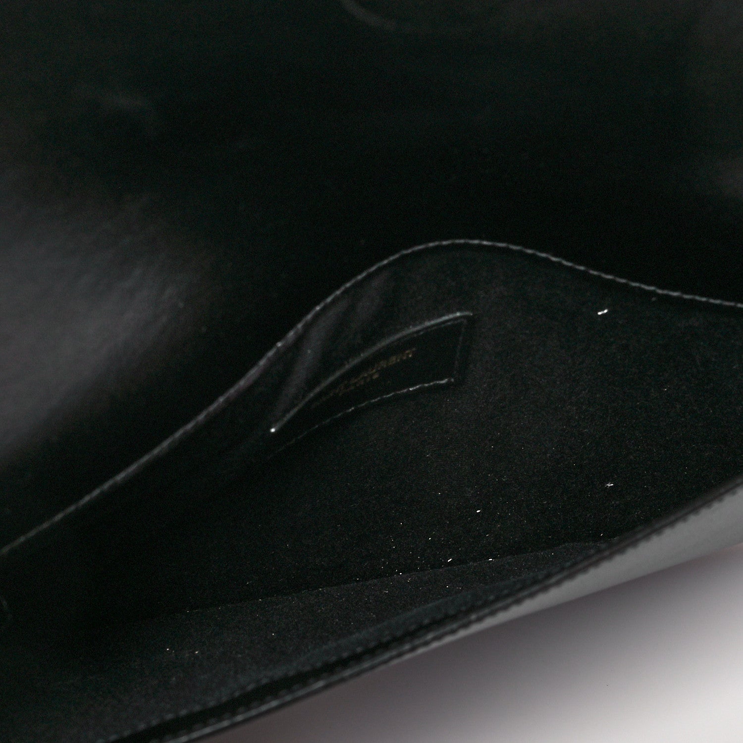 Saint Laurent Smooth Shiny Calfskin Monogram Uptown Pouch Black 6 of 9