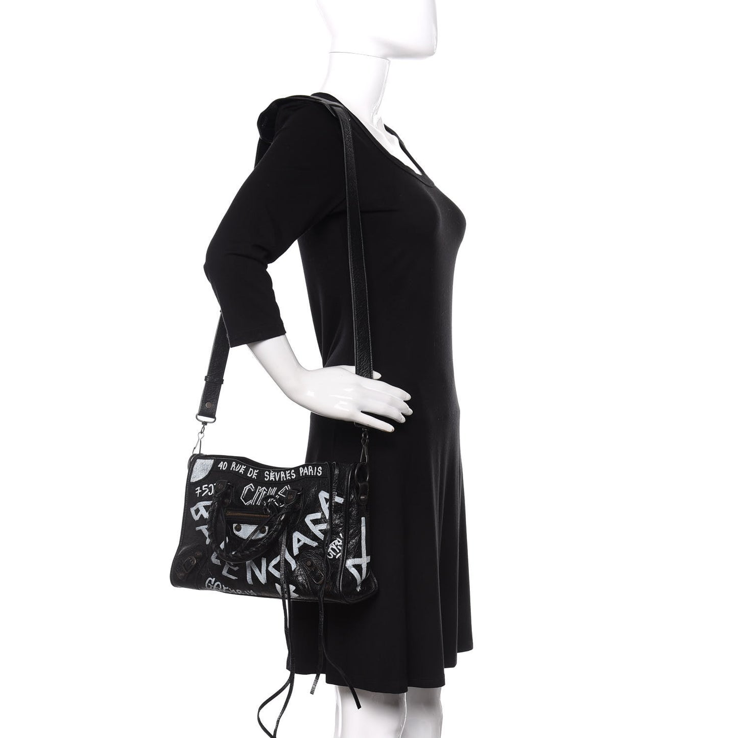 Agneau Classic Hardware Graffiti All Over S City Black
