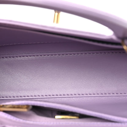 Chanel Shiny Aged Calfskin Quilted Nano Kelly Shopper Lilac 5 of 10
