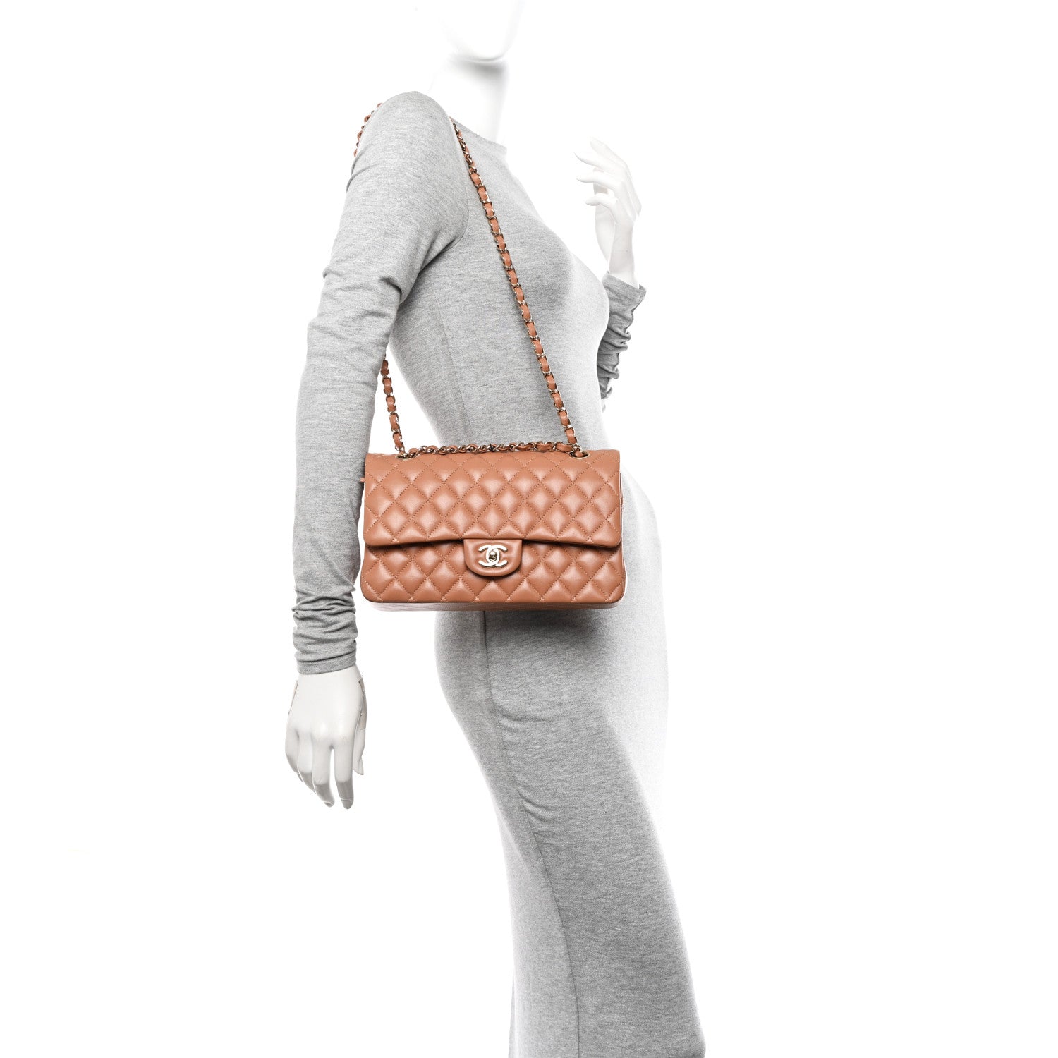 Chanel Lambskin Quilted Medium Double Flap Brown 2 of 10