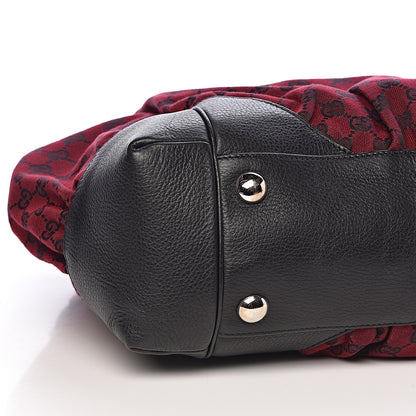 Gucci Monogram Full Moon Tote Red Black 9 of 11