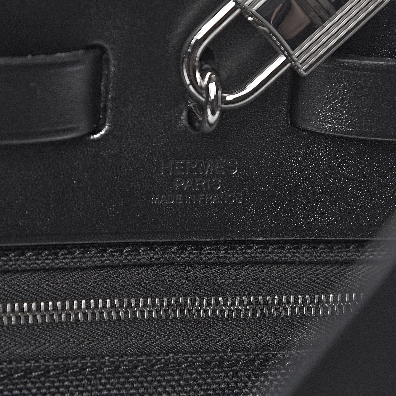 Hermes Military Toile Vache Hunter Herbag Zip PM 31 Black 7 of 13