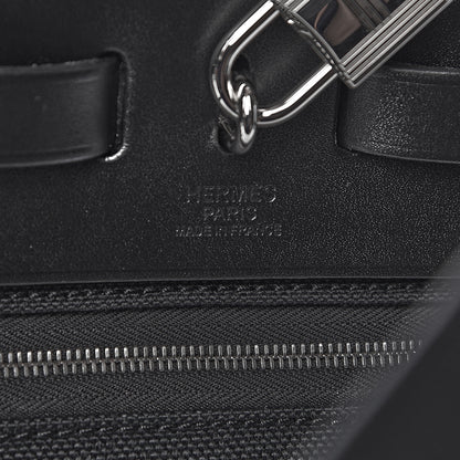 Hermes Military Toile Vache Hunter Herbag Zip PM 31 Black 7 of 13