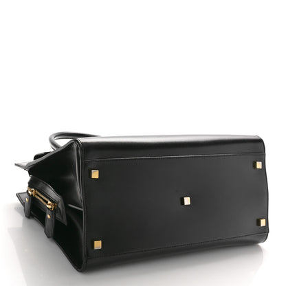 Saint Laurent Shiny Calfskin Medium Uptown Tote Black 4 of 10