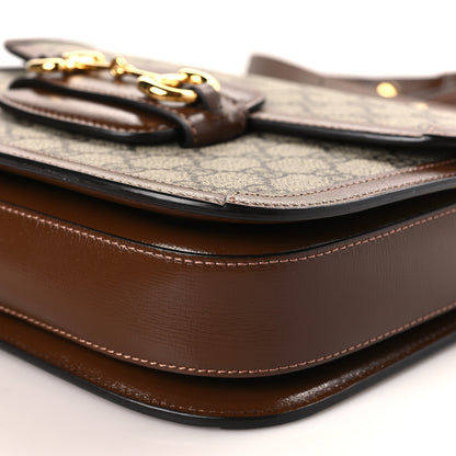 Gucci GG Supreme Monogram Horsebit 1955 Shoulder Bag Beige Brown Sugar 9 of 9