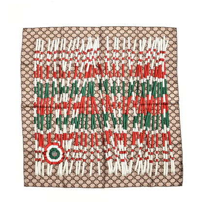 Gucci Silk Monogram Square Scarf Brown 1 of 5