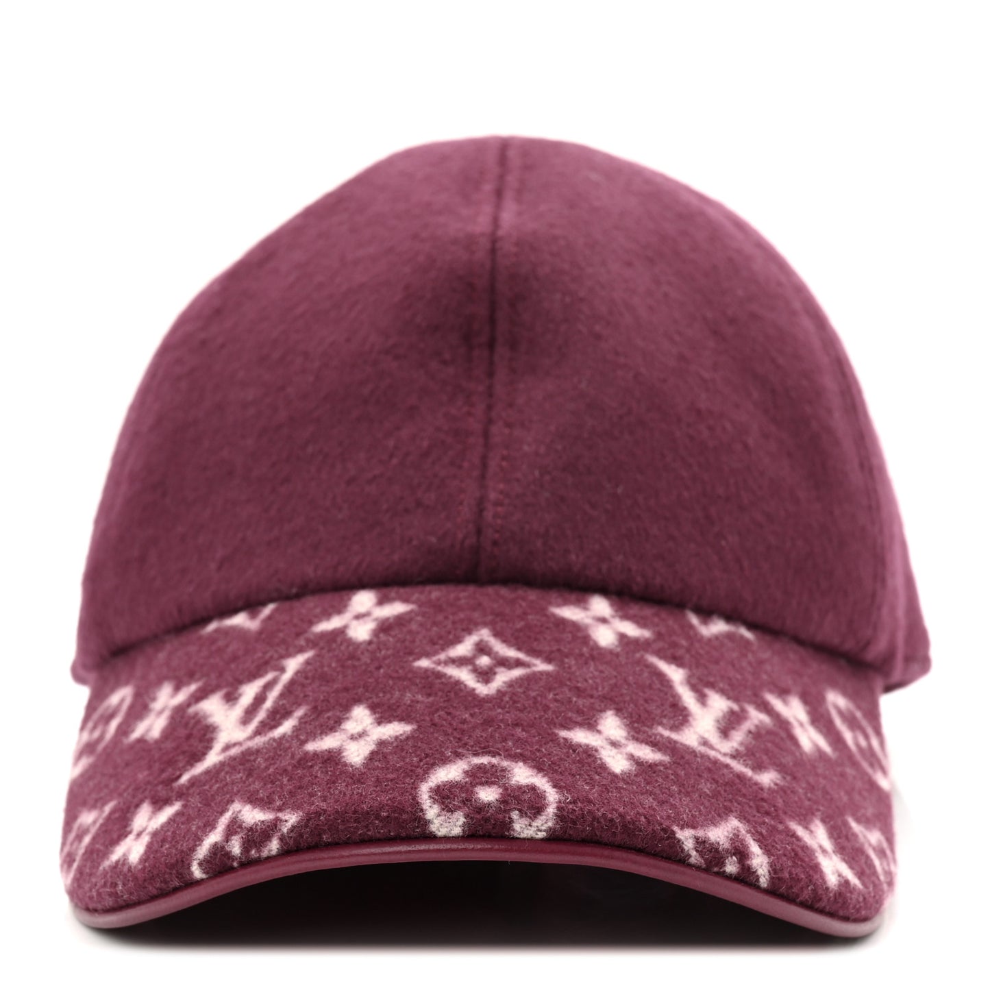 Wool Silk Monogram Endless Cap L Bordeaux