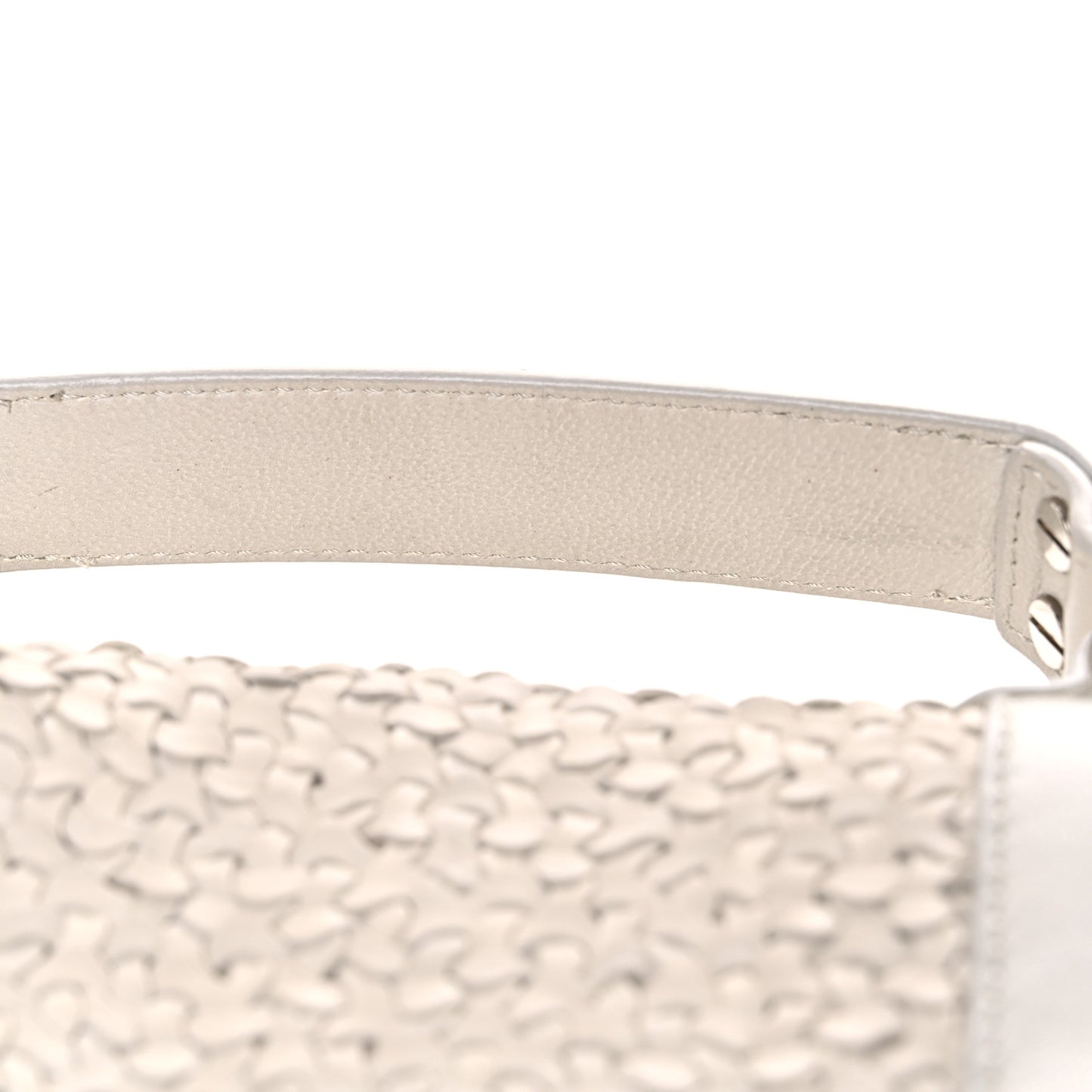Lambskin Woven Tiny PS1 Satchel Ivory